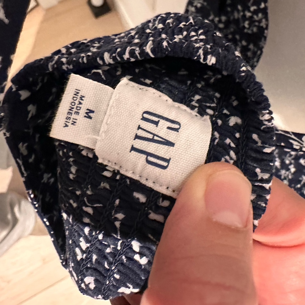 GAP Navy Blue Floral Mini Dress - Picture 4 of 5